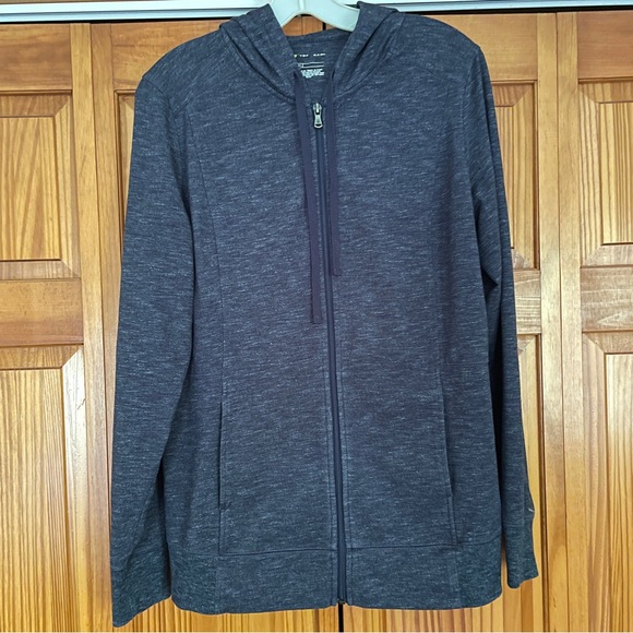 2 Tek Gear Women’s Front Zip Hoodies Sz XL Light Blue and Navy Blue - Picture 4 of 16